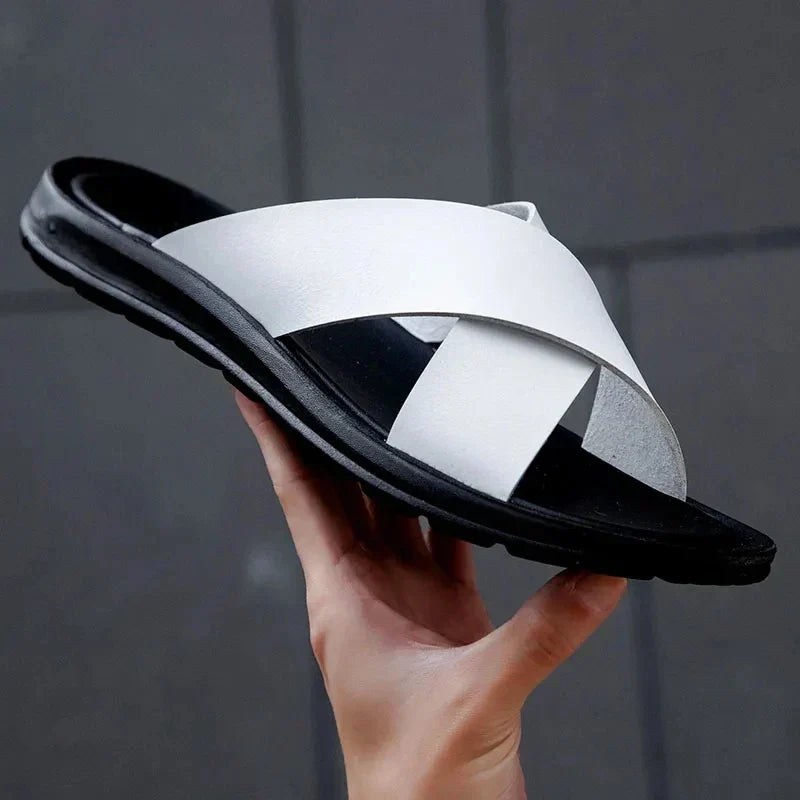 Italské pánské kožené slip-on boty – Lorenzo