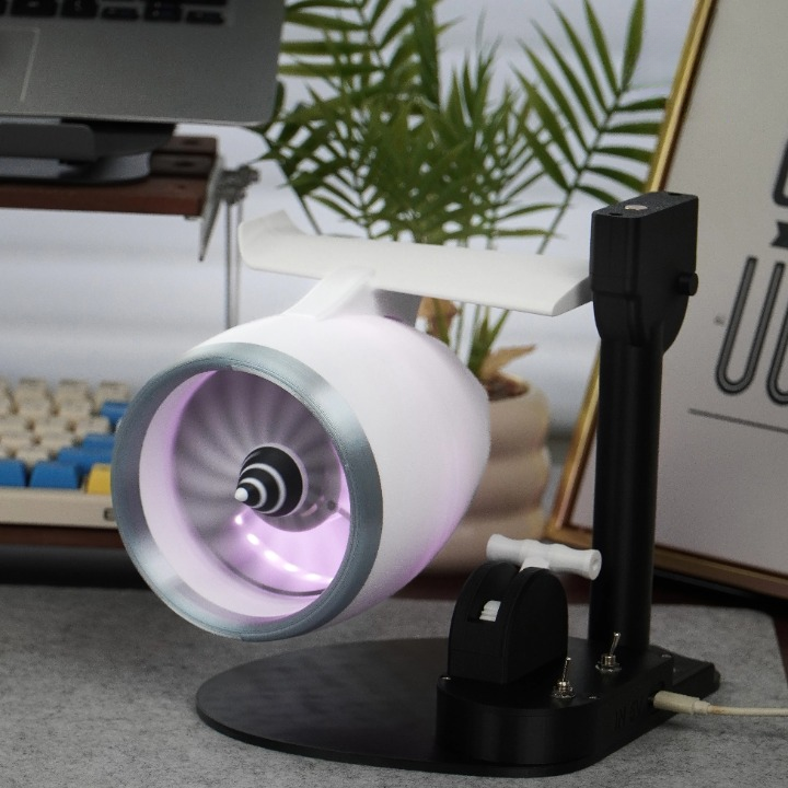Zvlhčovač mlhy ve stylu turbínového ventilátoru s RGB osvětlením – AeroMist