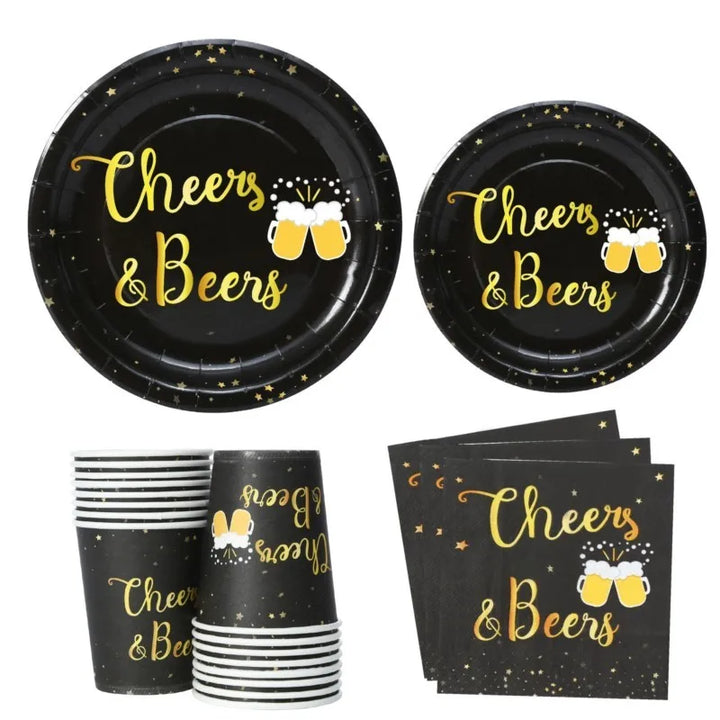 Jednorázová párty talířová souprava "Cheers & Beers" (pro 16 hostů) – CheersSet Oktoberfest 2026