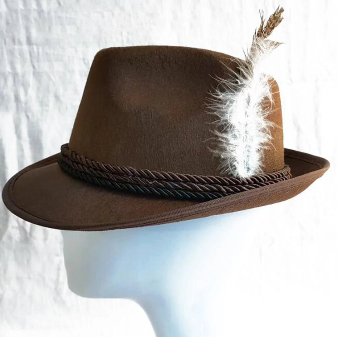 Bavorský klobouk s peřím (Unisex) – TrachtenHut Oktoberfest 2025