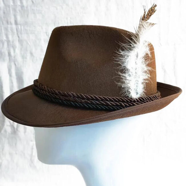 Bavorský klobouk s peřím (Unisex) – TrachtenHut Oktoberfest 2025
