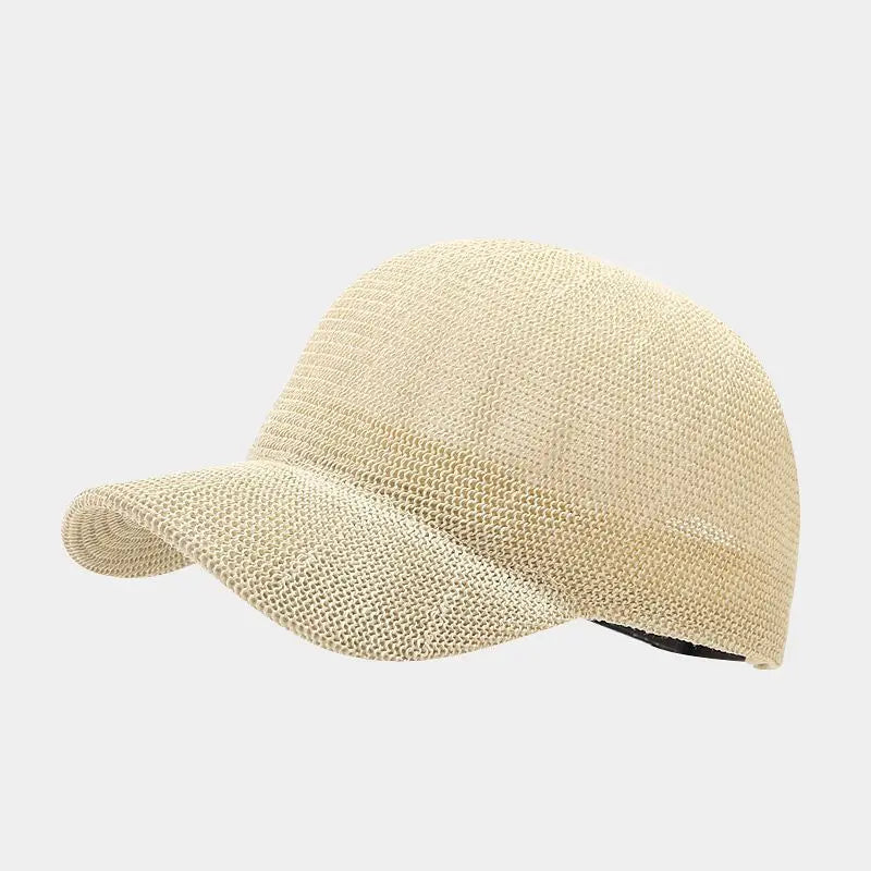 Stylový pletený sluneční klobouk s širokým okrajem - SunWeave Style