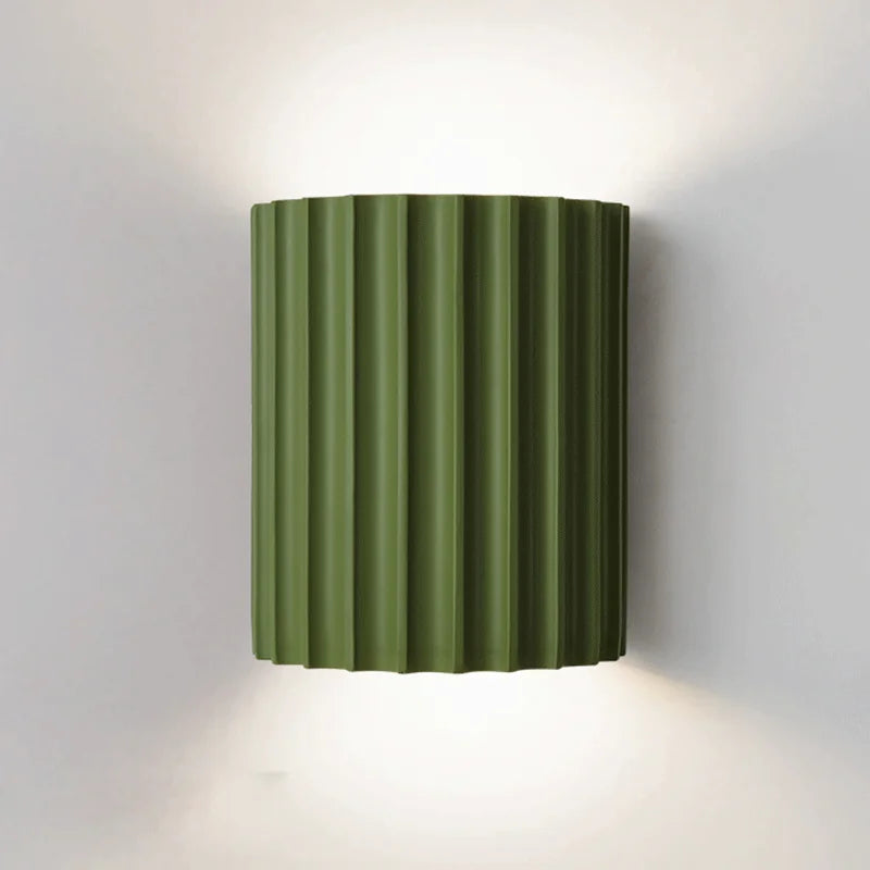 Grüne nordische Wandleuchte aus Harz, modern, LED, für Wohnzimmer oder Flur.
