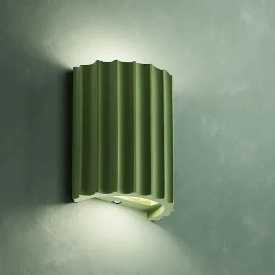Grüne nordische moderne Wandleuchte aus Harz, LED, für Wohnzimmer, Flur, Schlafzimmer.