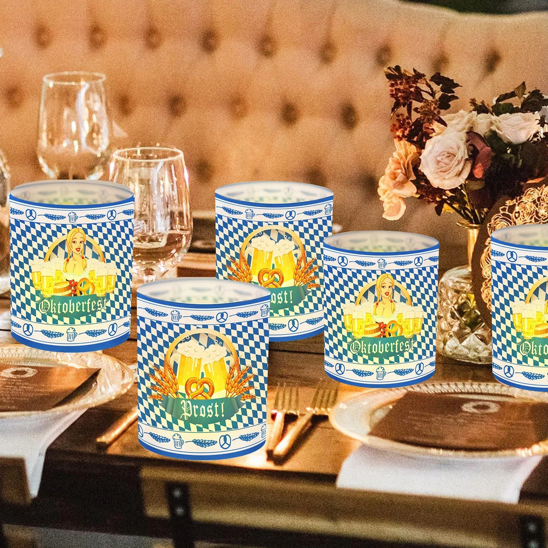 Stolní svícny v designu Oktoberfest (12 kusů, 1+1 zdarma) – LampenGlädje Oktoberfest 2026