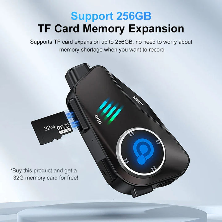 Bluetooth kamera do motocyklové přilby 1080P HD, vodotěsná – ApexRide