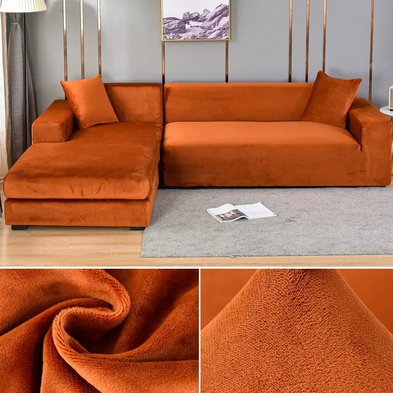 Stretch Velours potah na pohovku s luxusním zpracováním – Sofina