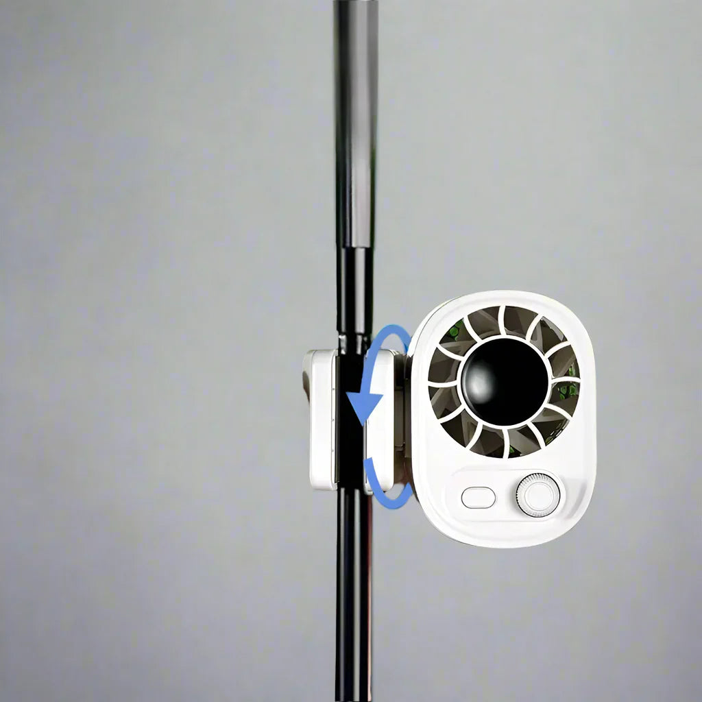 Hipacool přenosný ventilátor do auta s klipem, 360° otočením a 100 nastaveními rychlosti – ClipAir