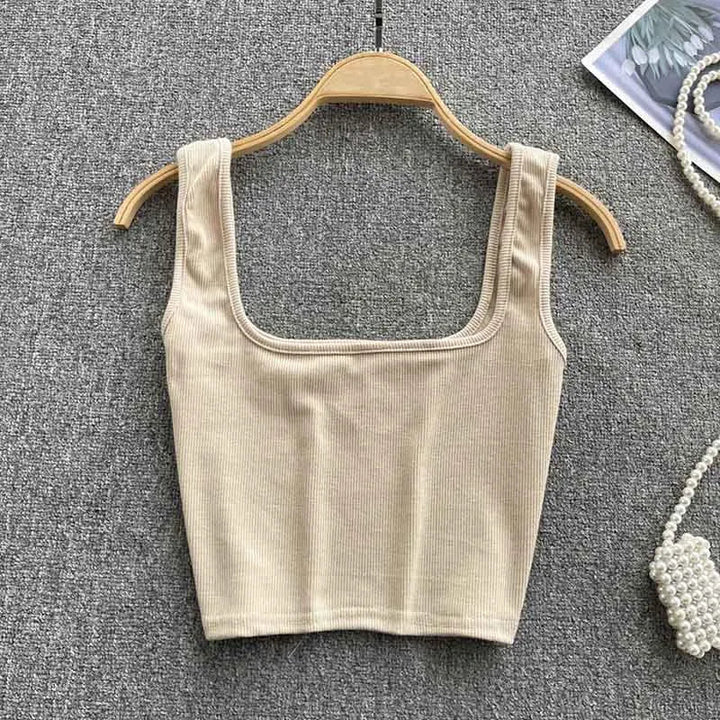 Crop-top bez zad v jednobarevné barvě – Zayra
