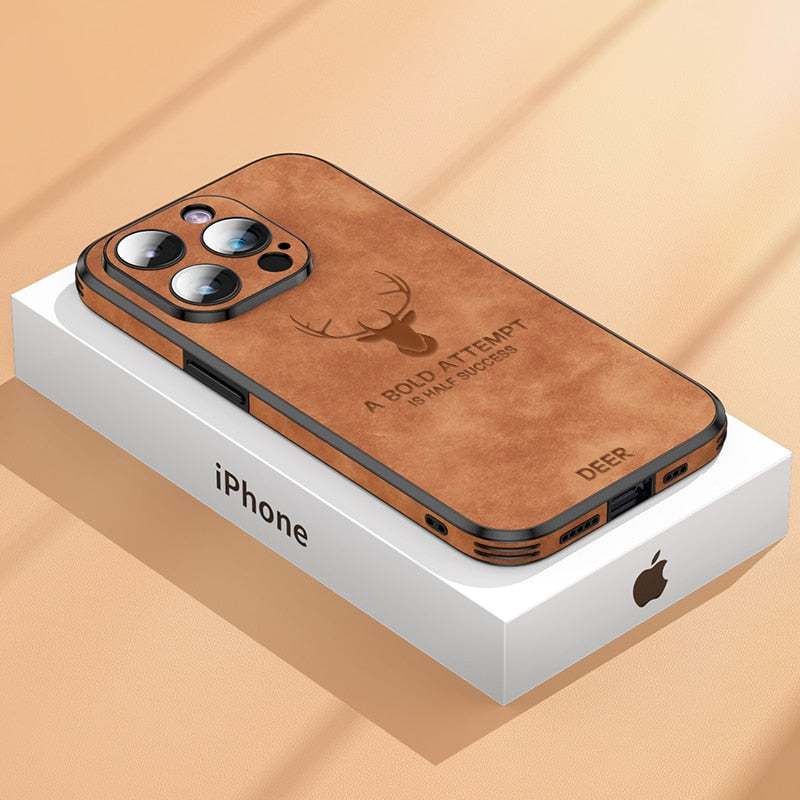 Luxusní jelení kůže iPhone obal - Veltro