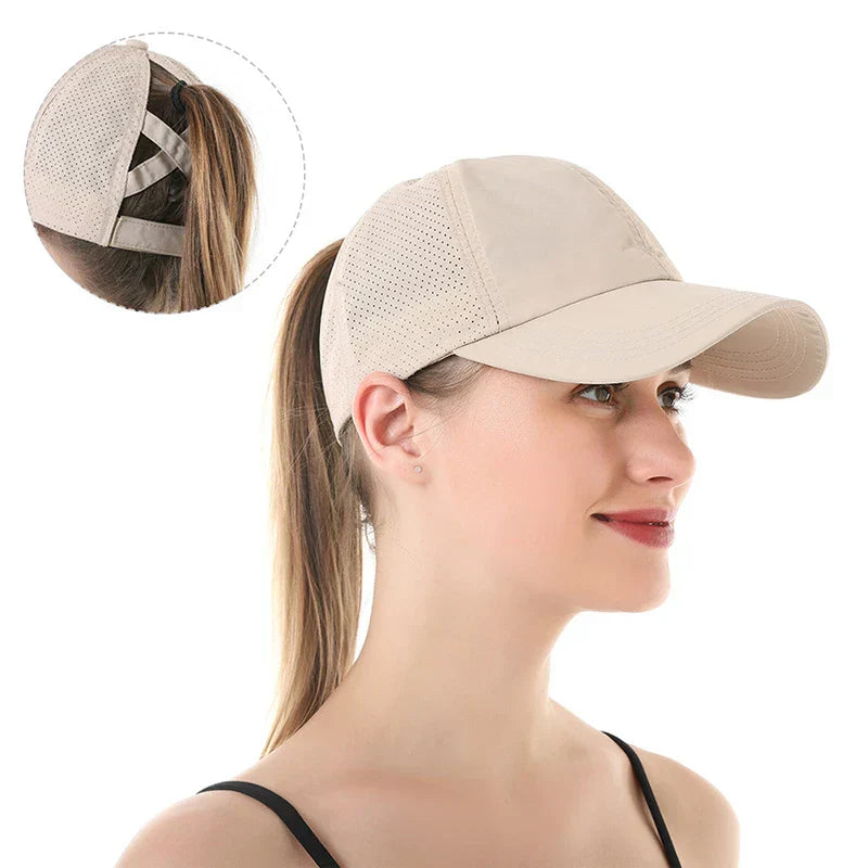 Prodyšná unisex sportovní čepice z pletiva s nastavitelným střihem – AeroCap