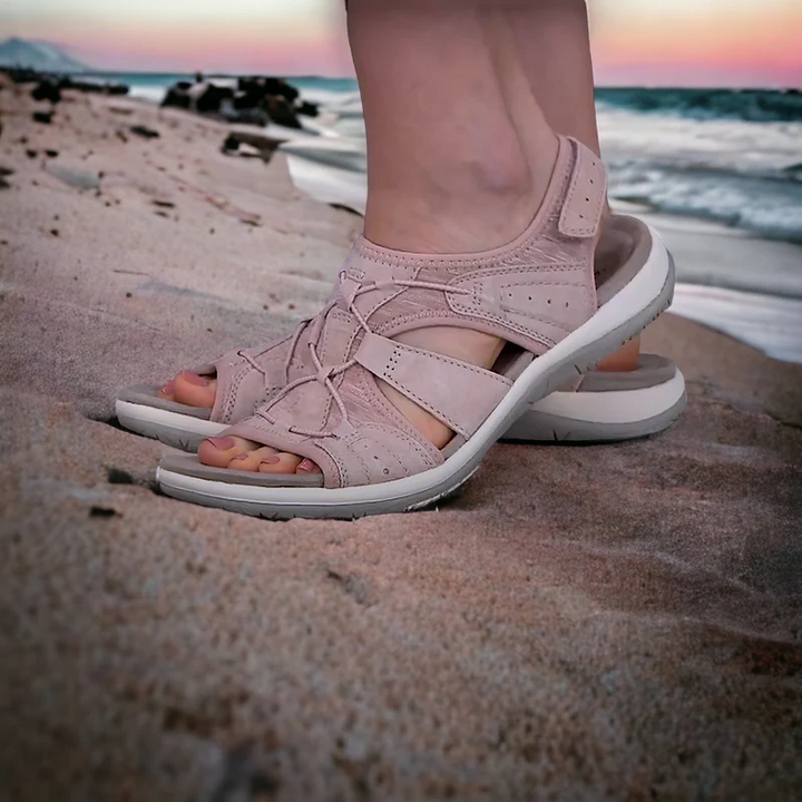 Orthopädische Sandalen Damen, rosa, bequem, Strand, Naomi, Fußgesundheit, Sommermode