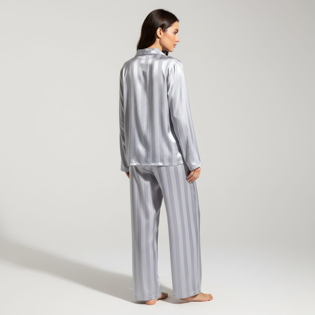 Satin-Pyjama-Anzug - Carla