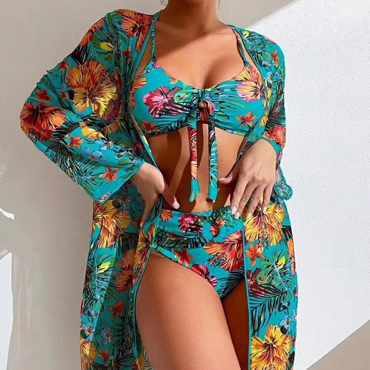 Bikiny s vysokým pasem a plážový přehoz – Amira