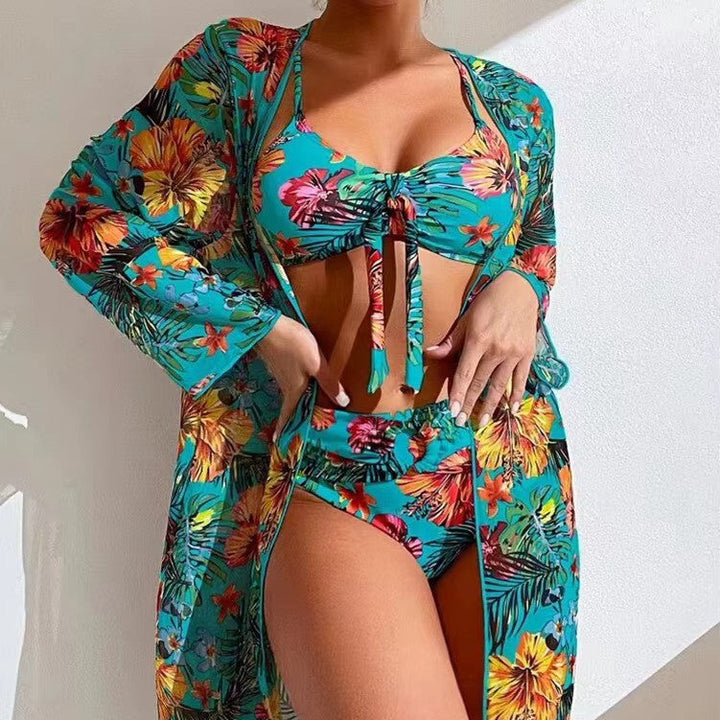 Bikiny s vysokým pasem a plážový přehoz – Amira