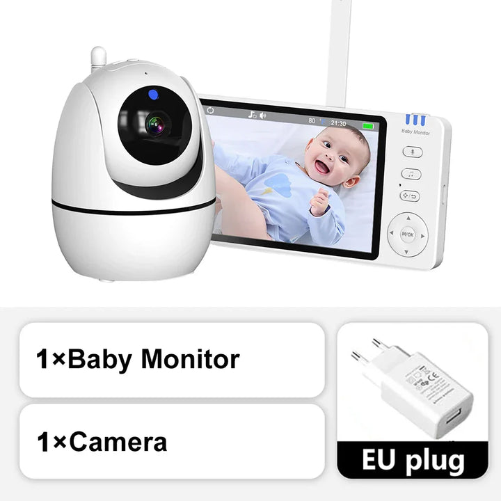 5palcová HD videochůvička s kamerou, PTZ-zoomem a nočním viděním