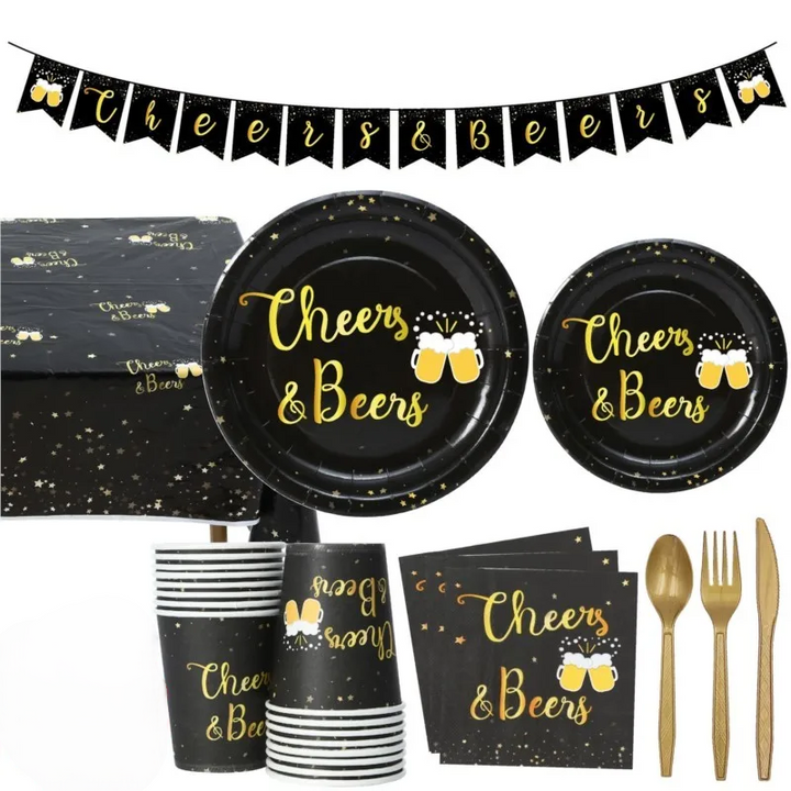 Jednorázová párty talířová souprava "Cheers & Beers" (pro 16 hostů) – CheersSet Oktoberfest 2026