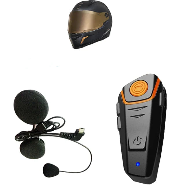 Vodotěsný Bluetooth interkom pro motocykl s FM a dosahem 1000 m – RoadLink