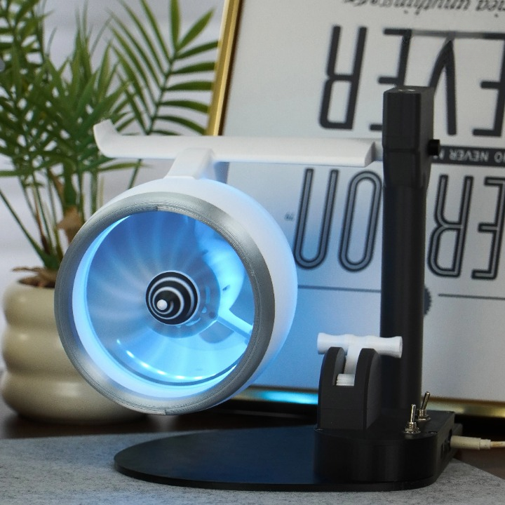 Zvlhčovač mlhy ve stylu turbínového ventilátoru s RGB osvětlením – AeroMist