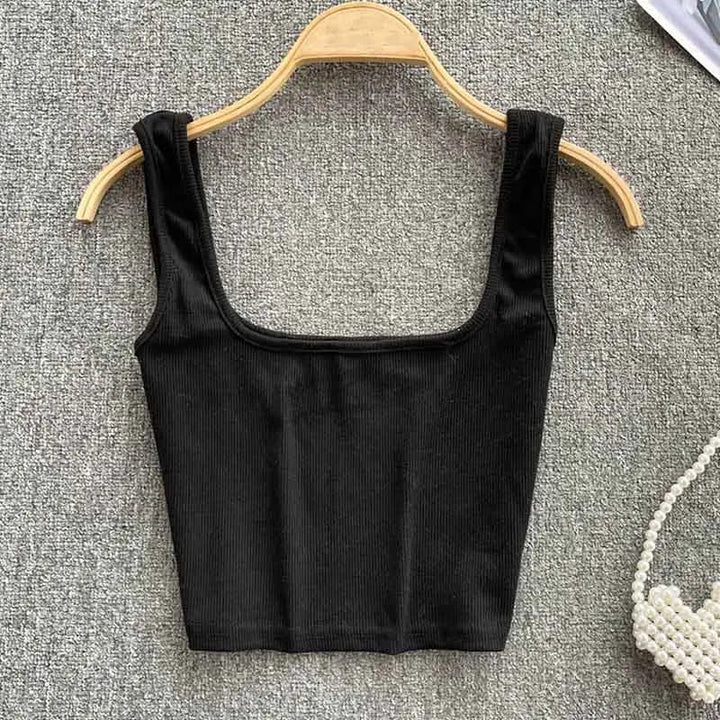 Crop-top bez zad v jednobarevné barvě – Zayra