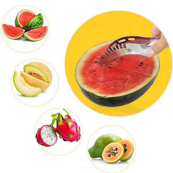 Wassermelonen-Schneider aus Edelstahl, schneidet Melonen schnell und effizient.