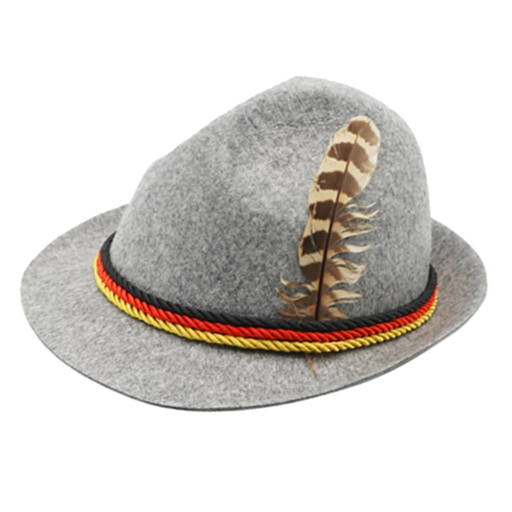 Bavorský klobouk s peřím (Unisex) – TrachtenHut Oktoberfest 2025