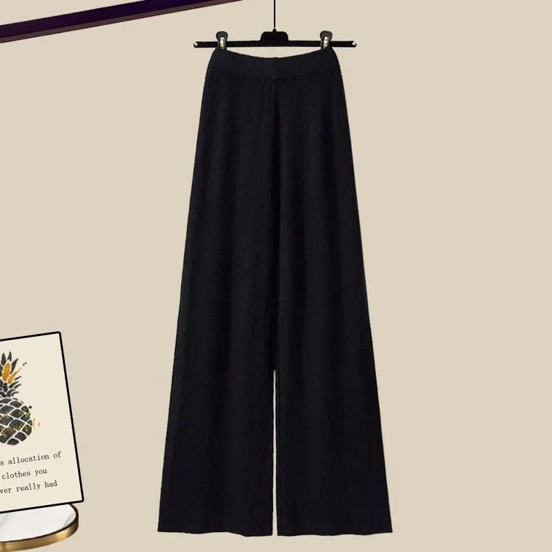 Třídílná dámská zimní souprava s pleteným svetrem – Marisa