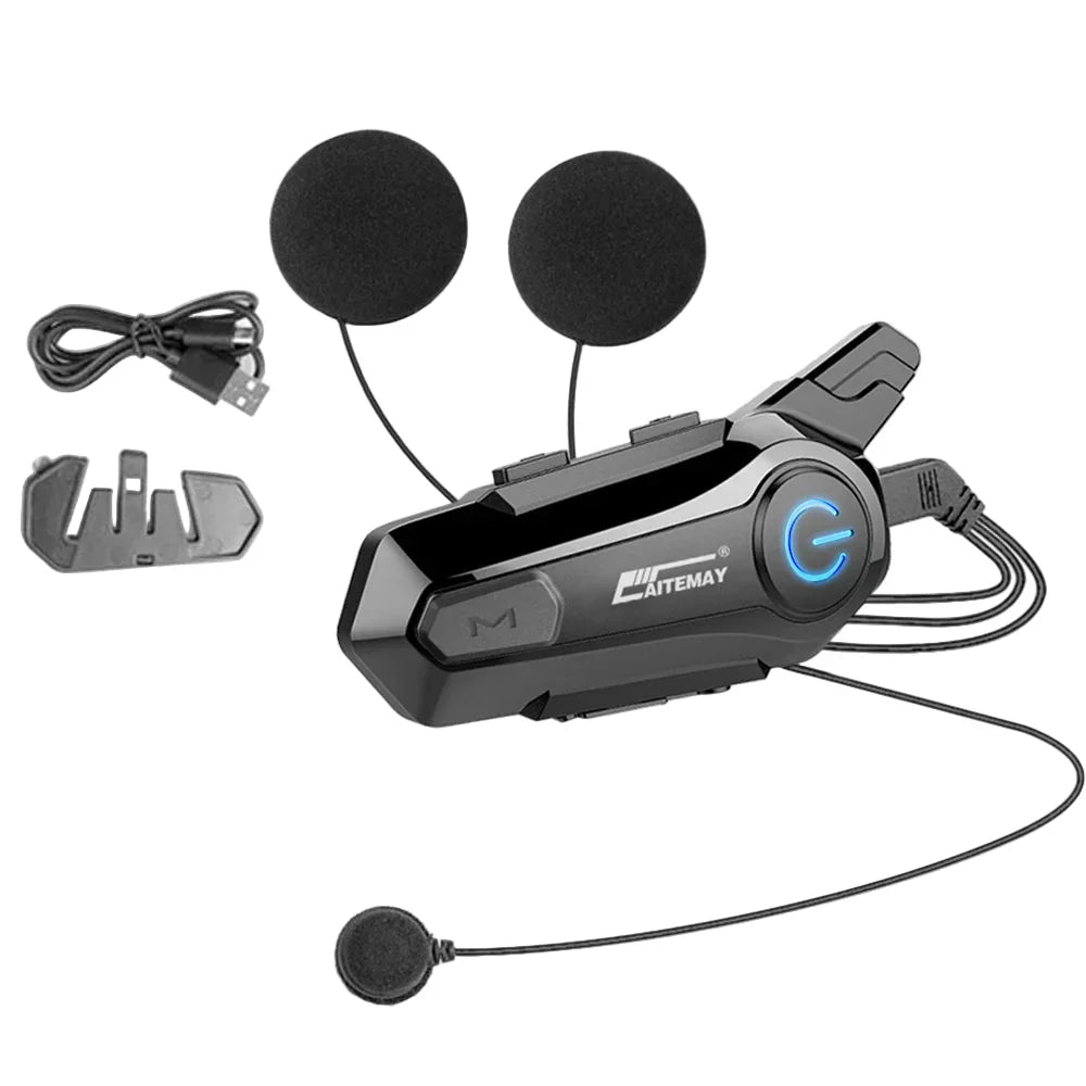 Bluetooth headset s interkomem pro motocyklovou přilbu s dosahem 1000 m a odolností proti vodě (IPX6) – RoadComm
