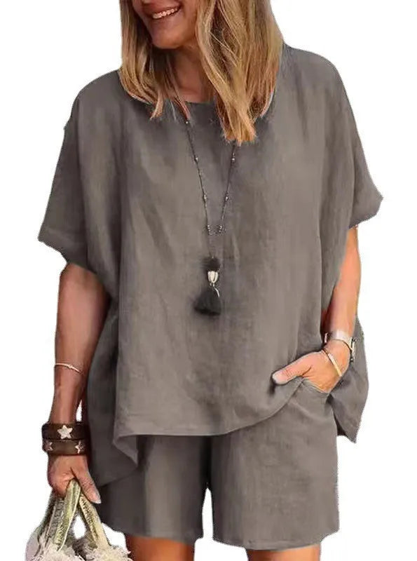 Trendy dvoudílný outfit pro ženy na léto s šortkami – Nayla