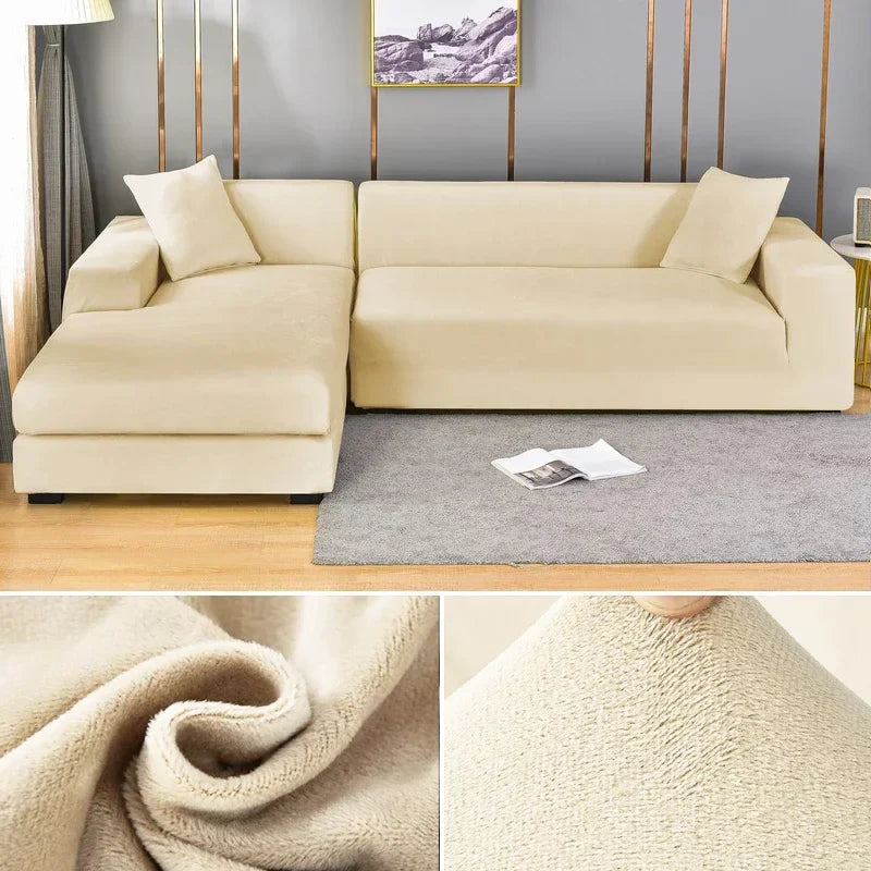 Stretch Velours potah na pohovku s luxusním zpracováním – Sofina