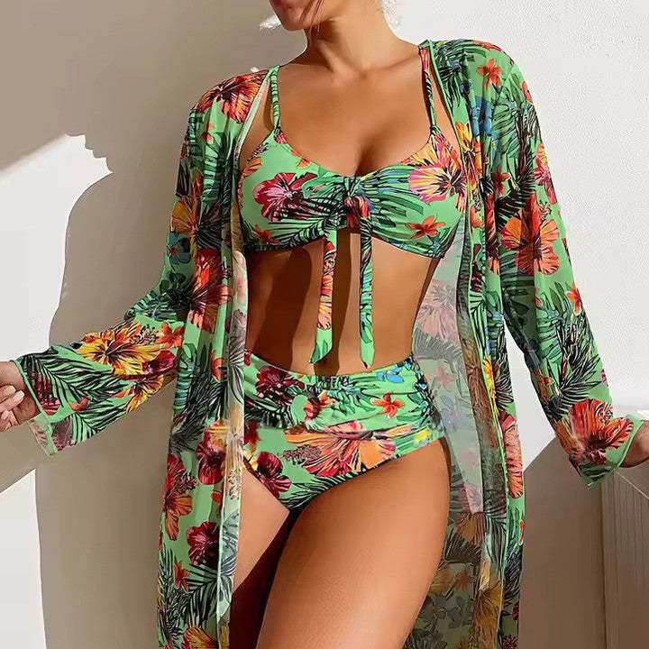 Bikiny s vysokým pasem a plážový přehoz – Amira