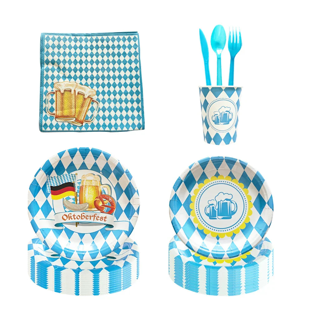 Jednorázová party servisní sada v designu Oktoberfest – ProstPaket Oktoberfest 2025