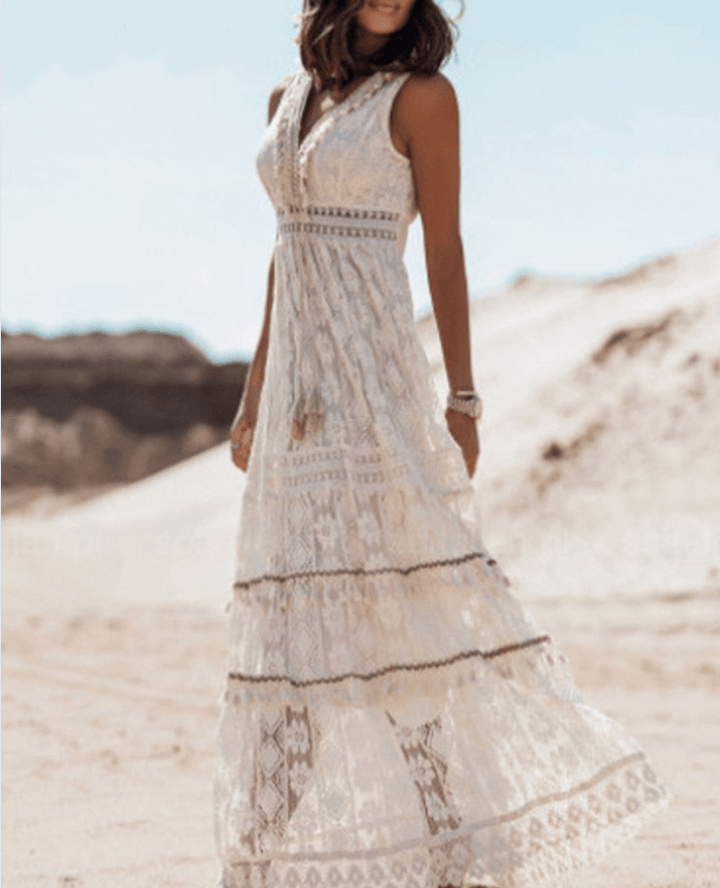 Uvolněné Boho-maxišaty s stylovými detaily – Solange