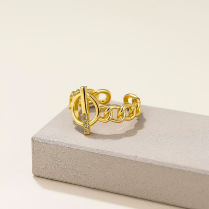 Schnallering | Gotic Open OT Schnalle Kette Ringe pro ženy