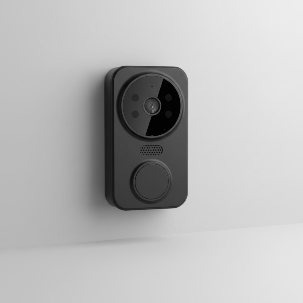 Schwarze WiFi Türklingel Mit Kamera - SecureLumo