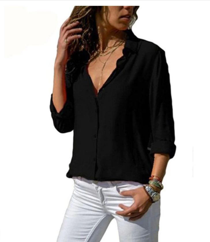 Trendy dámská blůza s knoflíkovým zapínáním – Lorena