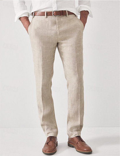 Pohodlné pánské lněné kalhoty – Elias
