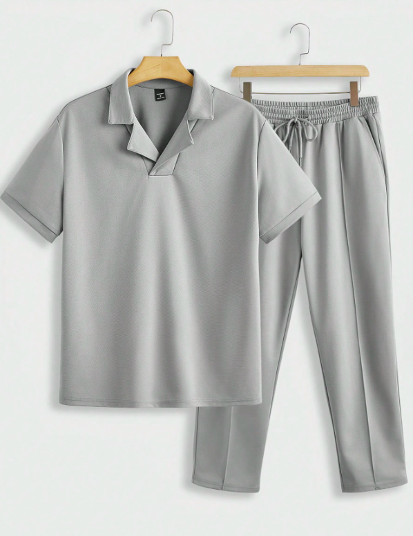 Moderní šedý letní outfit pro muže – Nico