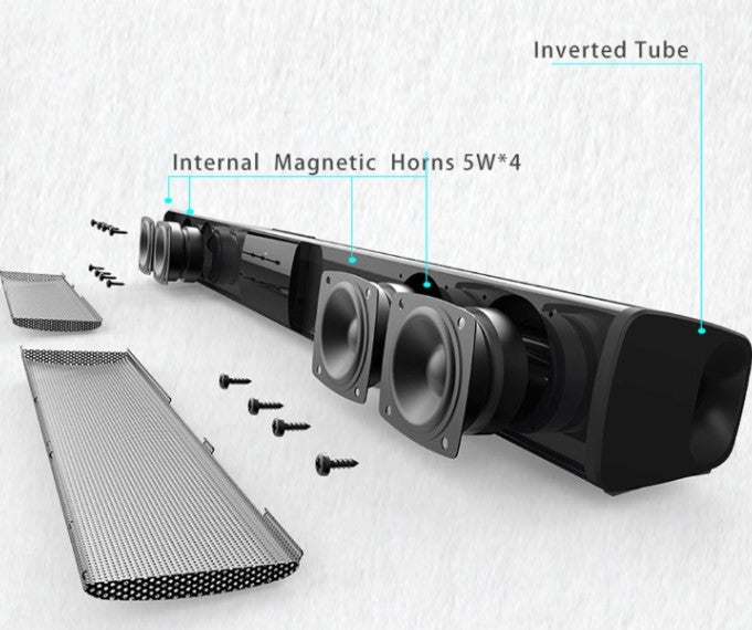 Bezdrátový Bluetooth soundbar stereo reproduktorový systém s FM a USB – CineWave