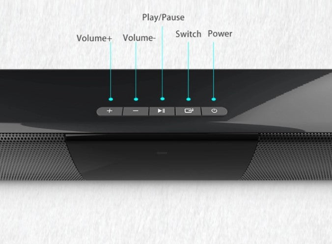Bezdrátový Bluetooth soundbar stereo reproduktorový systém s FM a USB – CineWave