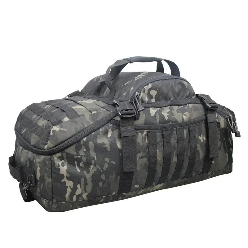 Tarnmuster-Taktische Tasche, schwarz-grau, robust, Outdoor, Camping, Sport, wasserdicht.