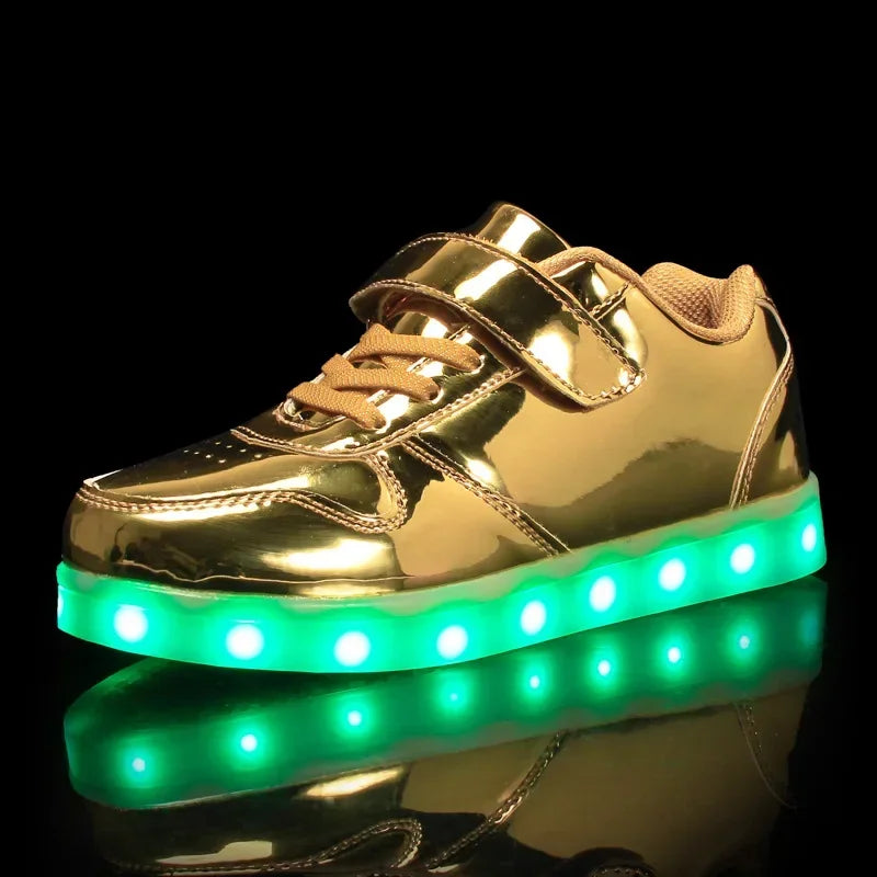 Dětské LED tenisky s efektem změny barvy při chůzi