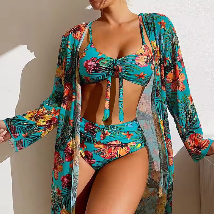 Bikiny s vysokým pasem a plážový přehoz – Amira