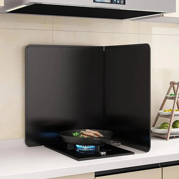 Skládací nerezový ochranný štít proti stříkajícímu tuku, oboustranná ochrana proti oleji – CookShield
