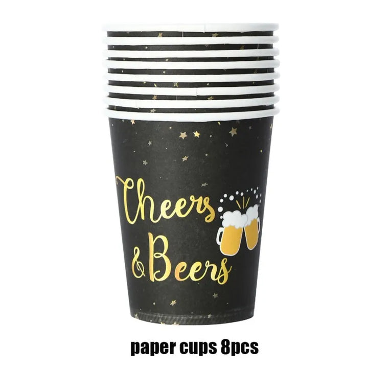 Jednorázová párty talířová souprava "Cheers & Beers" (pro 16 hostů) – CheersSet Oktoberfest 2026
