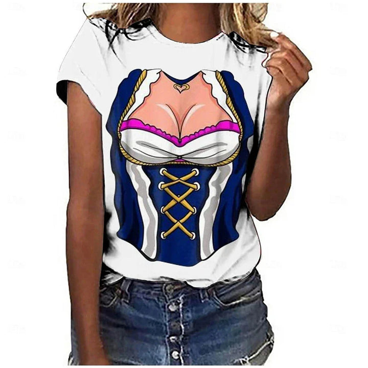 Tričko ve stylu dirndlu – DirndlShirt Oktoberfest 2025