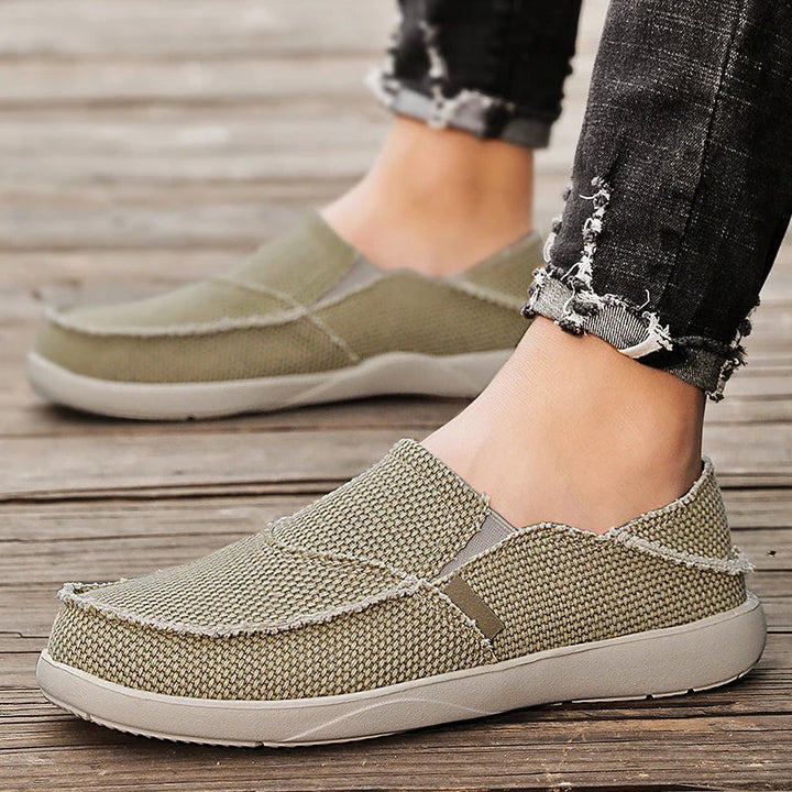 Lehké plátěné tenisky pro muže | Prodyšné podzimní espadrilky - Niko