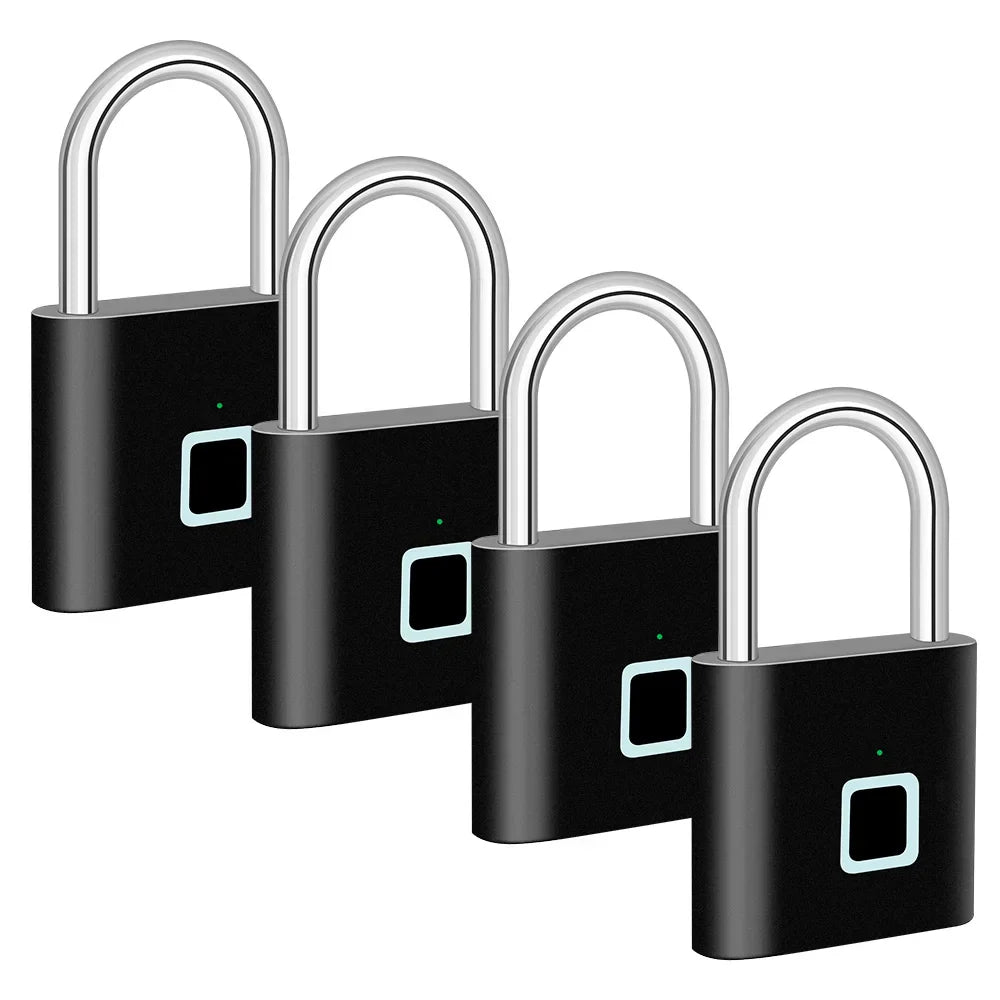 Chytrý visací zámek na otisk prstu s USB nabíjením a vodotěsným provedením – Titan