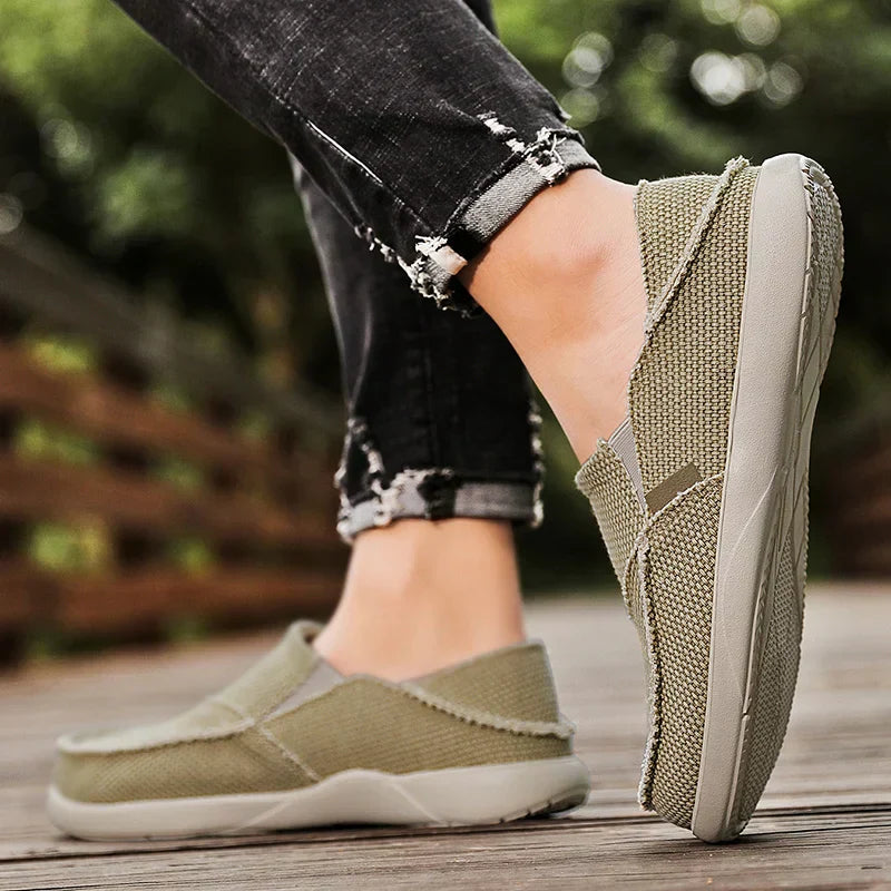 Lehké plátěné tenisky pro muže | Prodyšné podzimní espadrilky - Niko