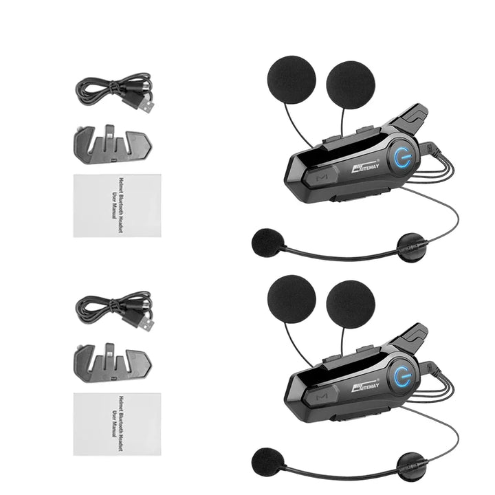 Bluetooth headset s interkomem pro motocyklovou přilbu s dosahem 1000 m a odolností proti vodě (IPX6) – RoadComm